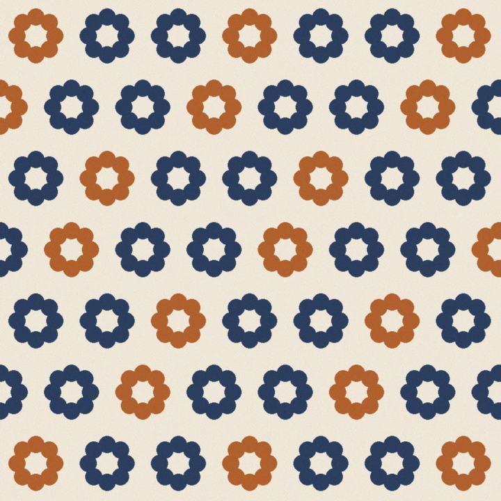 Swatch plate for block print: hand-blocked cotton sample