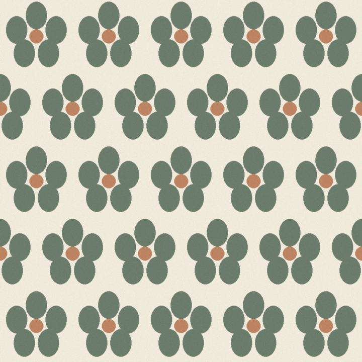 Swatch plate for hand-blocked paper: hand-blocked paper sample